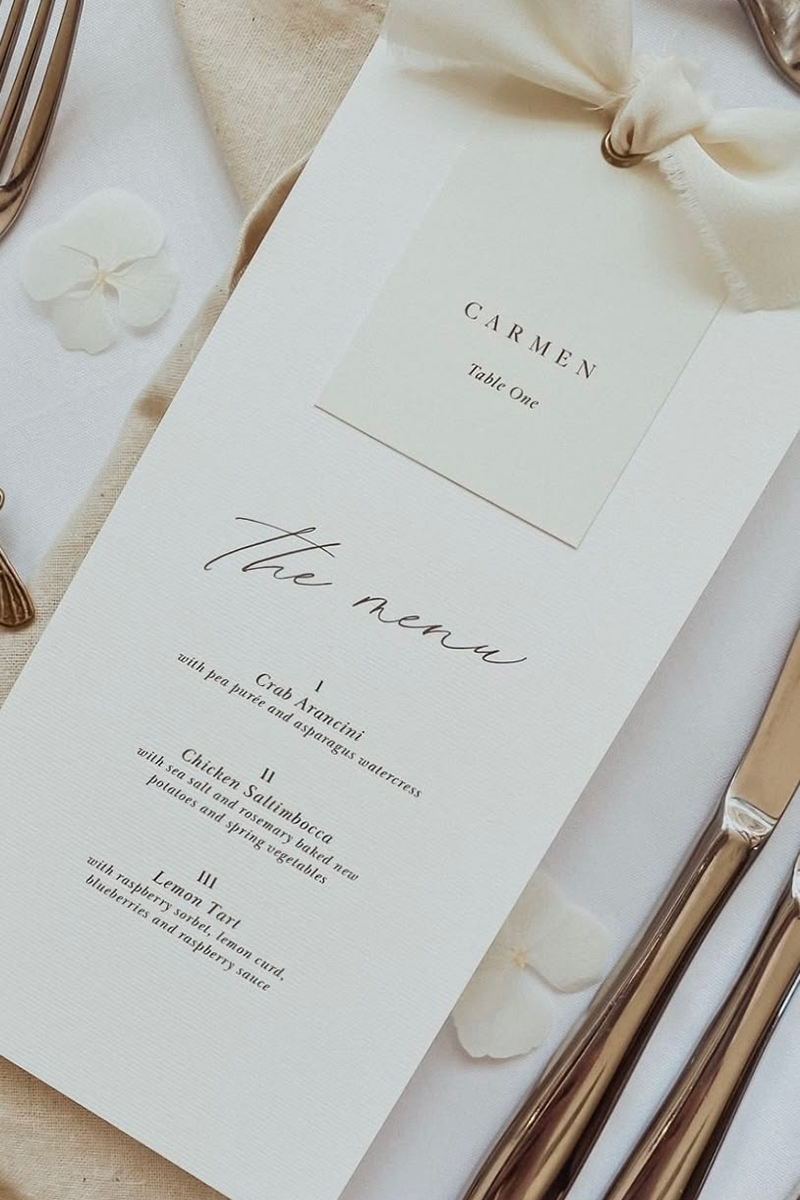 Menu Cards